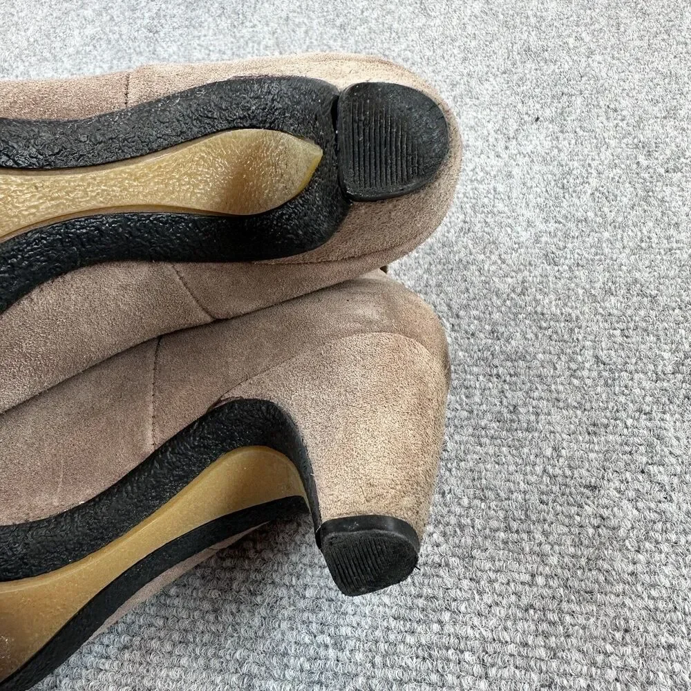 Sam Edelman Morillo Ankle Booties Womens 8 Brown Suede Block Heel Zip READ